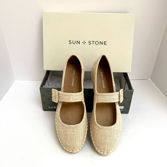 Womens Sun & Stone Poppyy Buckle Espadrille Mary Jane’s Size 9 - Picture 7 of 10